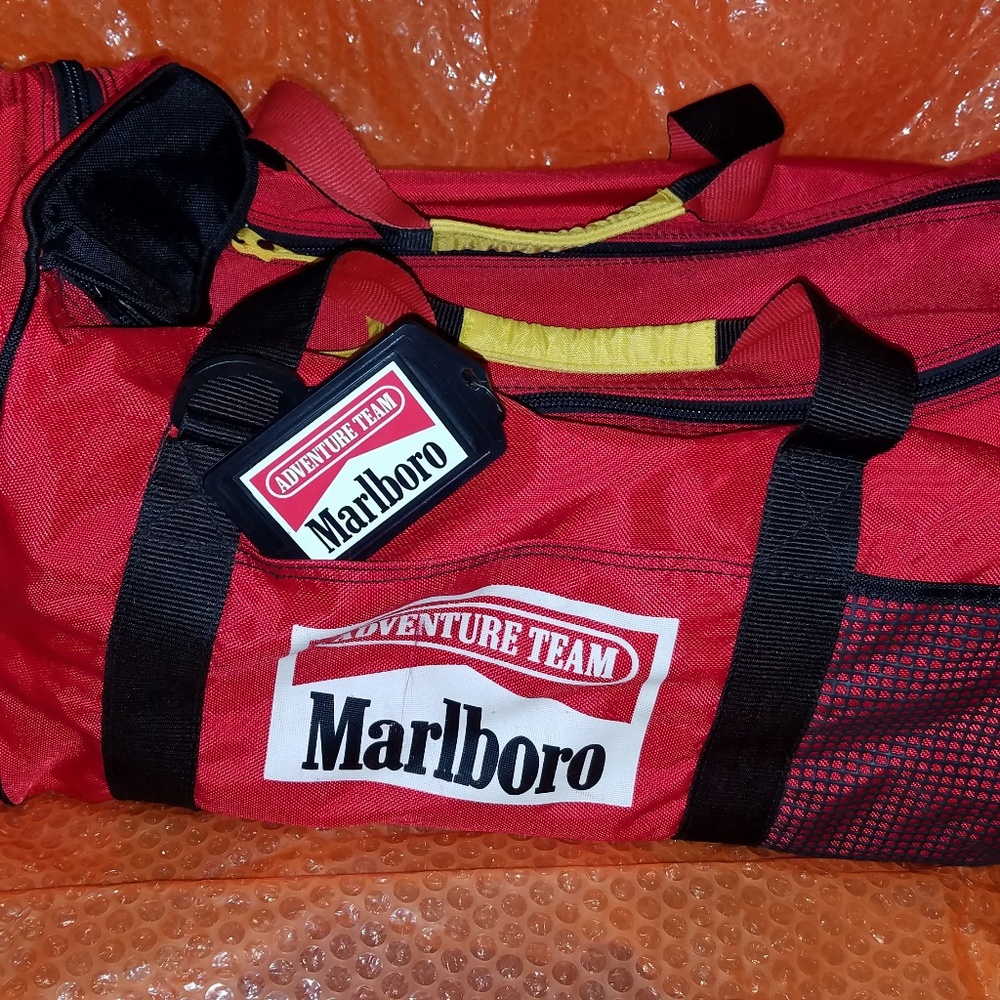 Marlboro red gym bag adventure team duffle